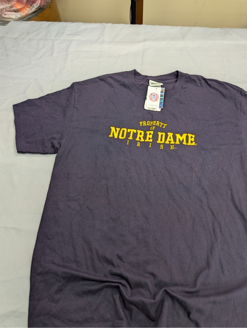 Notre Dame Fighting Irish Briar Creek T Shirt Men L NWT Blue